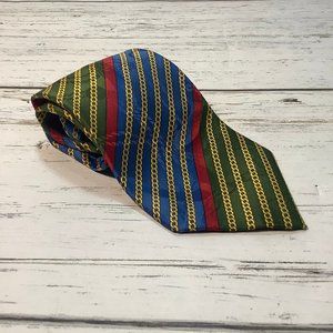 Richel 100% Silk Spanish Tie Gold Chain Print